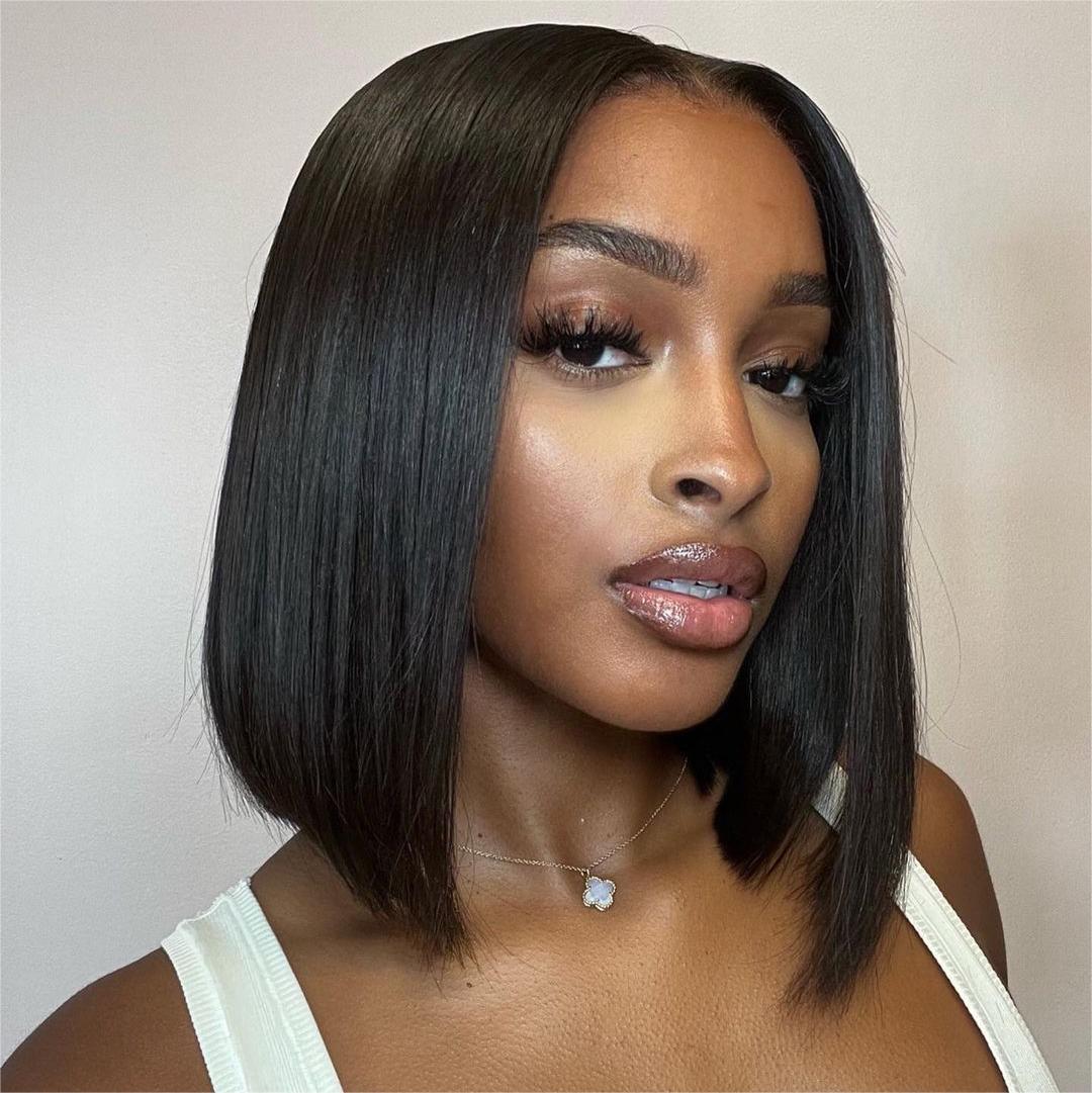 13x6 Straight BOB Wig Short Human Hair Lace Fontal Wigs