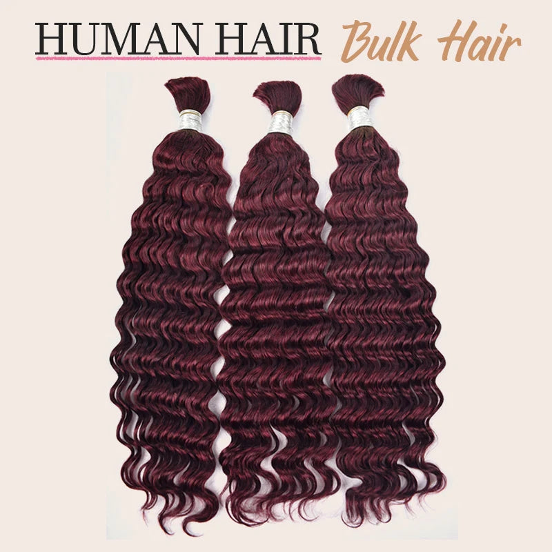Close-up of 99J Hair For Braiding showcasing vibrant burgundy color, ideal for creating bold and stunning braiding styles.