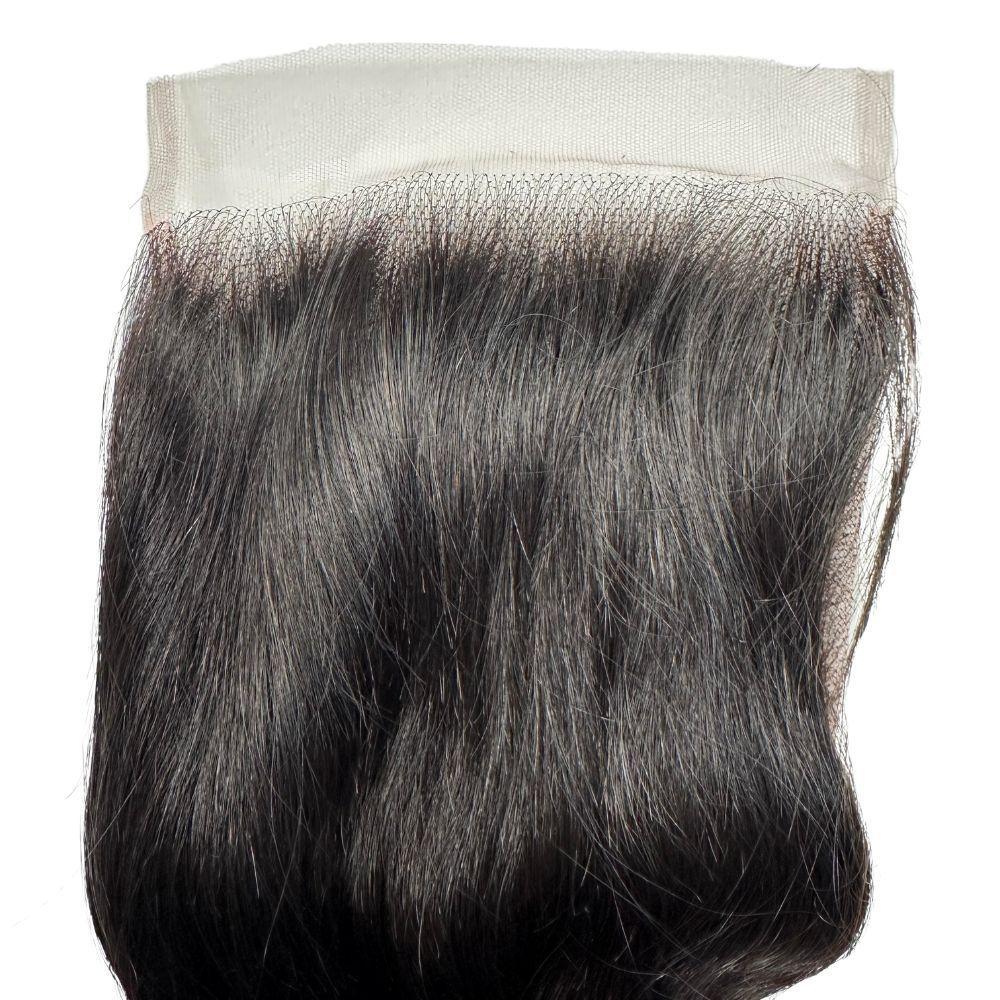 Top view of the Body Wave 6x6 HD Lace Closure by LUSSOBYSB illustrating the luxurious texture and quality of the hair, an essential 6x6 HD lace closure for stunning hairstyles.