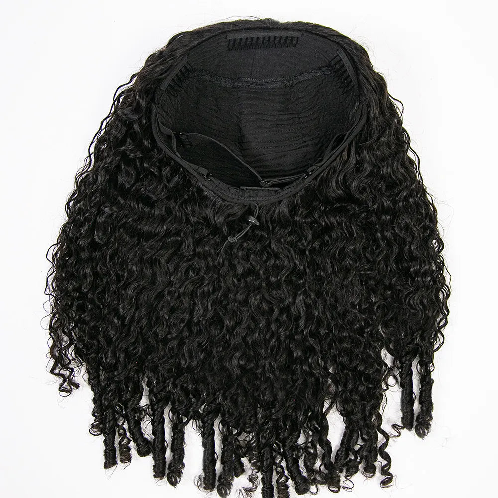 Burmese Curly Half Wig Flexible Fit Drawstring Human Hair Wig