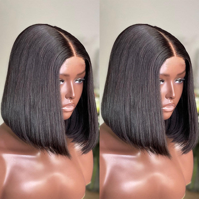 Details of the cap structure of 13x6 Straight BOB Wig - 100% Raw Human Hair Lace Front ensuring a comfortable fit.