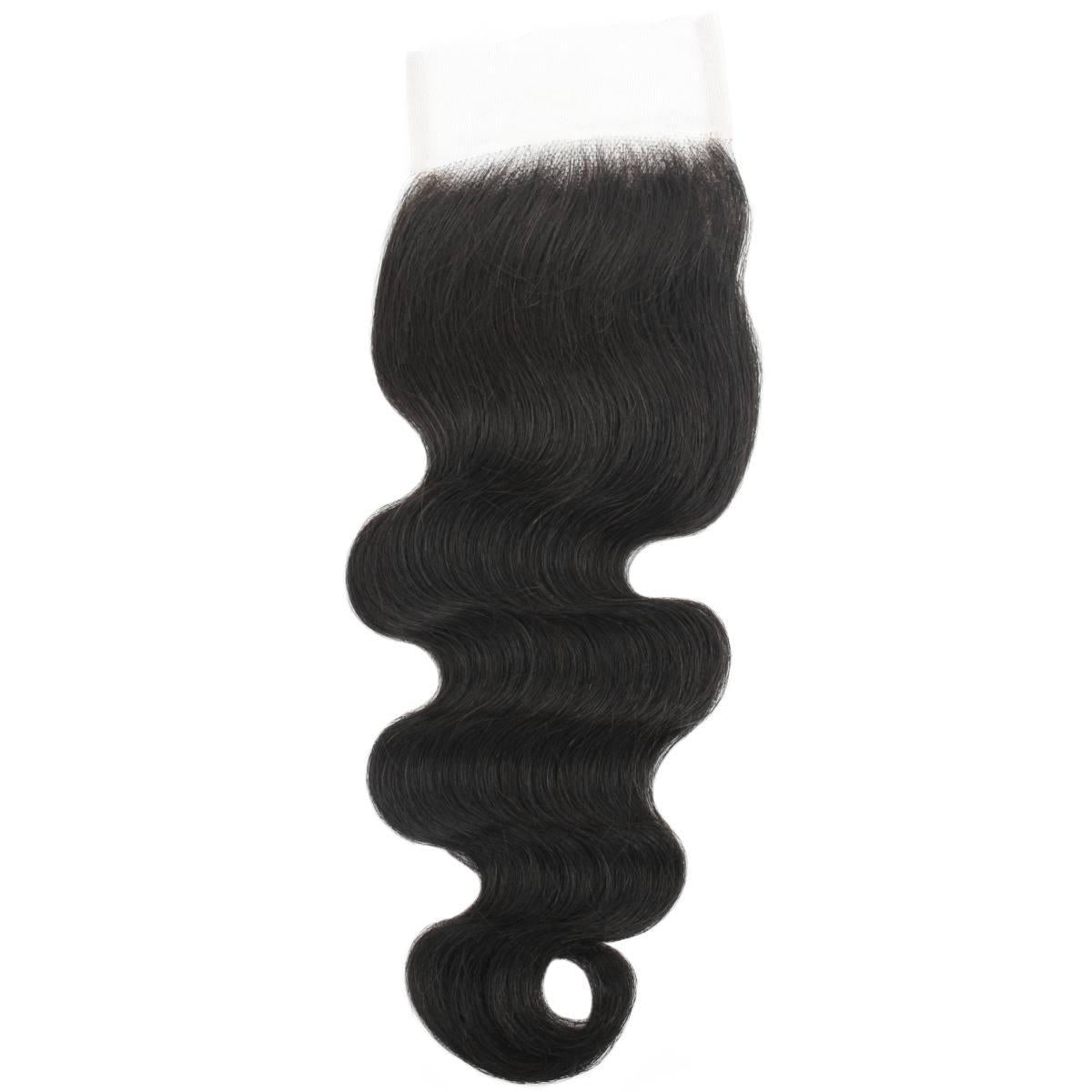 Sleek design of the Body Wave 4x4 HD Lace Closure from LUSSOBYSB, showcasing the soft waves and undetectable lace. A great option for achieving natural hair looks with 4x4 closures.