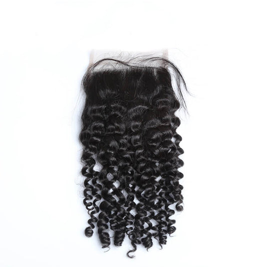 Curly Hair 4x4 HD Lace Human Hair Closure