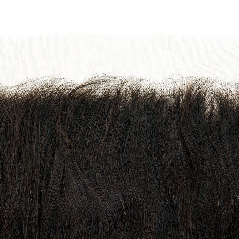 Close-up of the HD lace on the Body Wave 13x6 Lace Front Wig by LUSSOBYSB, highlighting its seamless blend and natural appearance.