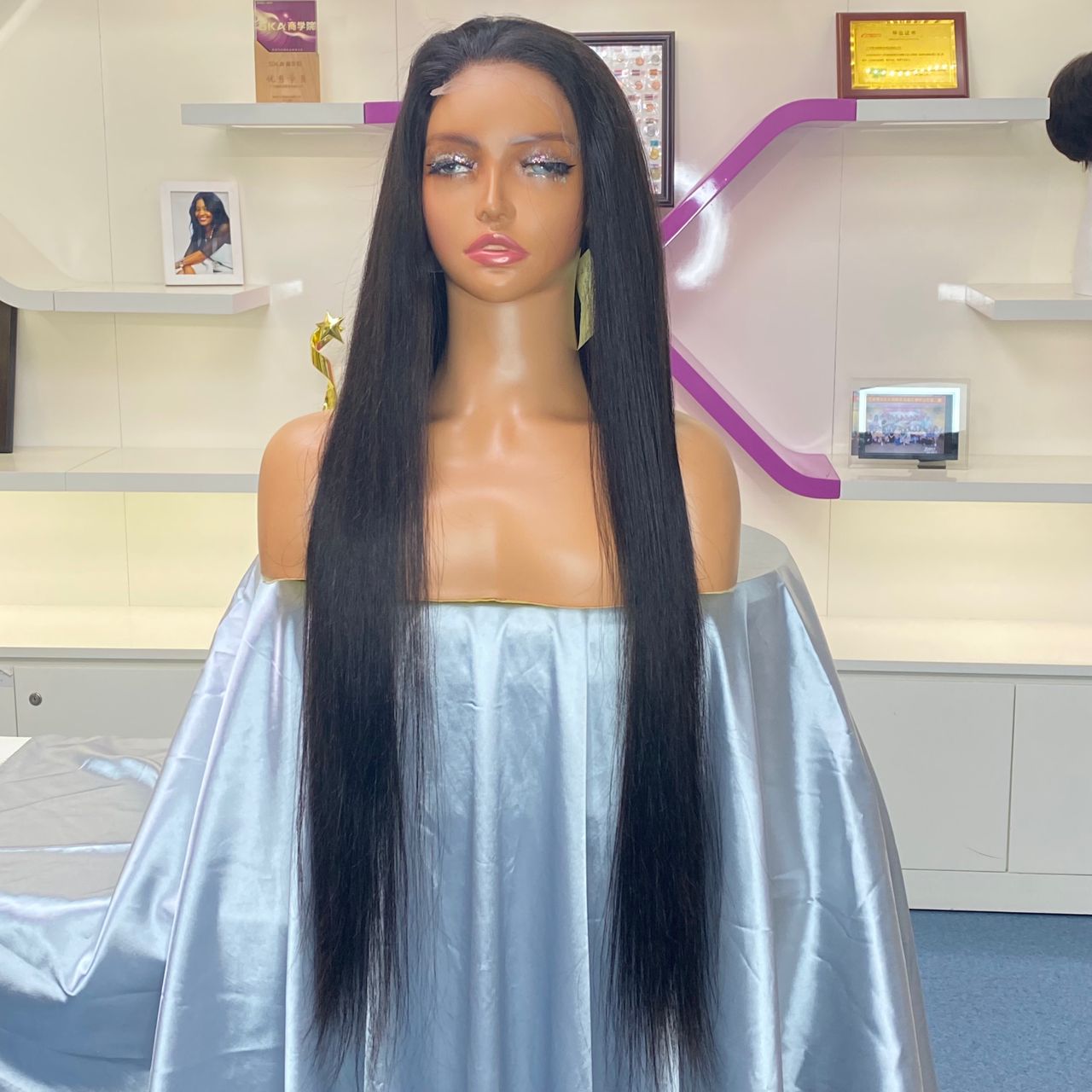 Virgin Hair Straight Hair 6X6 HD Lace Closure Wig 200% Density