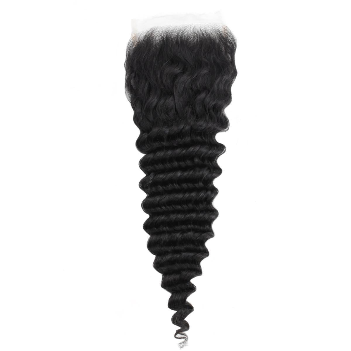 Deep Wave 5x5 HD Lace  Raw Unprocessed Human Hair Closure