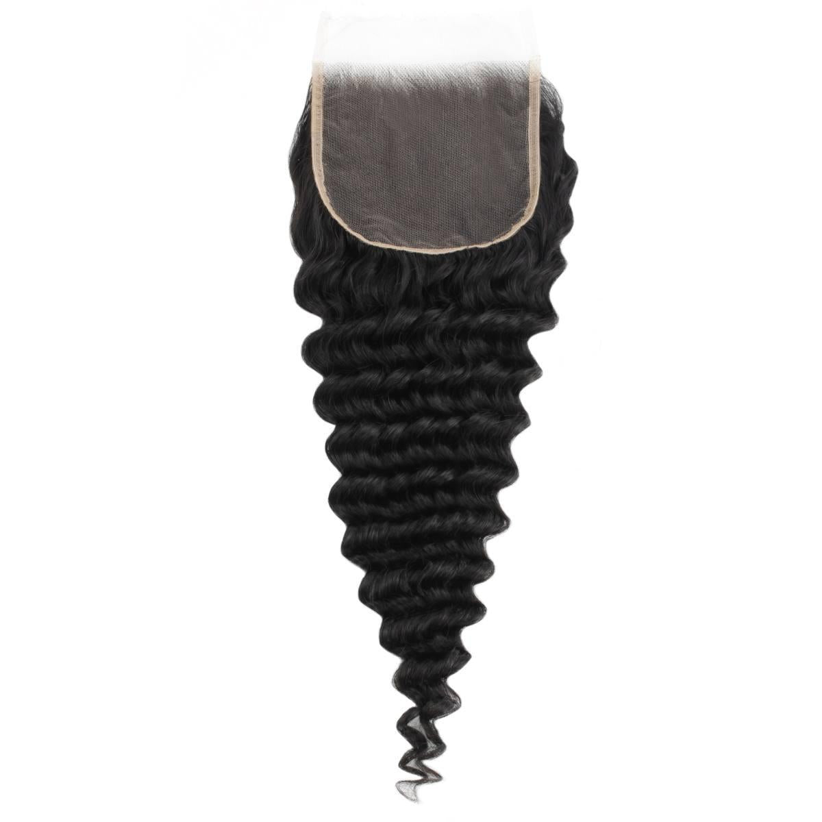 Deep Wave 5x5 HD Lace  Raw Unprocessed Human Hair Closure