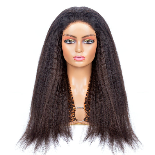 Virgin Hair Kinky Straight 6X6 HD Lace Closure Wig 200% Density
