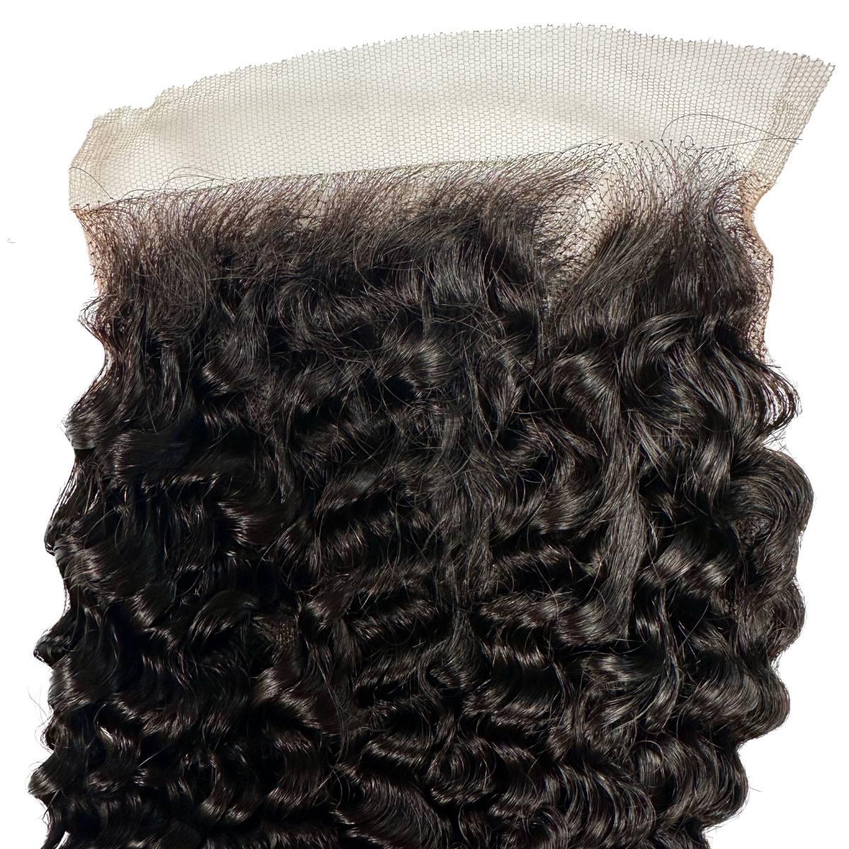 Jerry Curl 5x5 HD Lace Raw Unprocessed  Single Donor Human Hair Closure