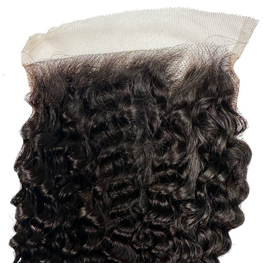 Jerry Curl 5x5 HD Lace Raw Unprocessed  Single Donor Human Hair Closure
