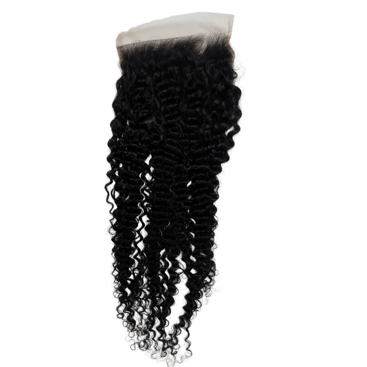 Jerry Curl 5x5 HD Lace Raw Unprocessed  Single Donor Human Hair Closure