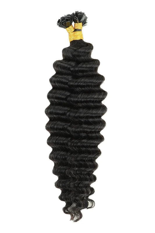 Deep Wave | Flat-Tip | Human Hair Extension Pre-Bonded For Black Women