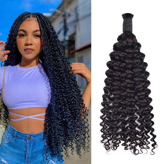 Raw Single Donor Hair Deep Curly Bulk Hair For Braiding