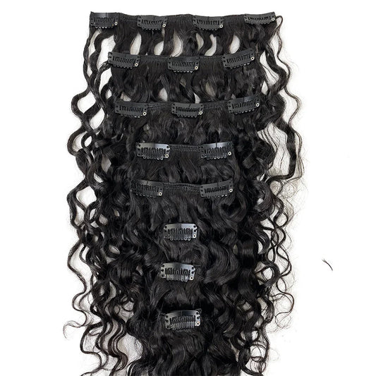 Seamless Clip in Hair Extensions 100g Silicone Water Wave